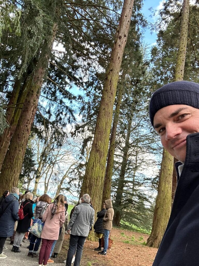 Vortragender auf der Insel Mainau